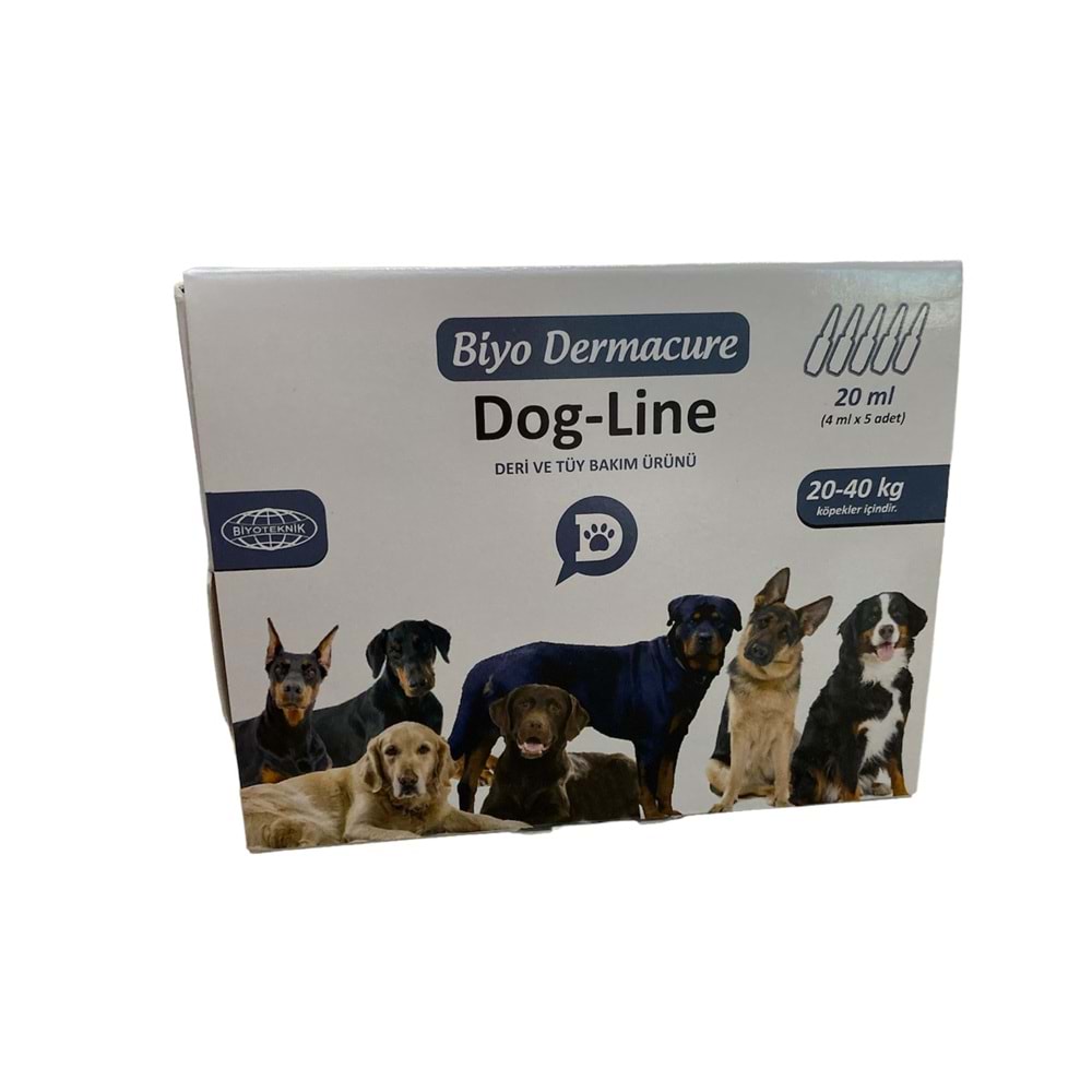 Biyo-Dermacure Dog-Line 4Ml*5 Adet 20 Ml 20-40Kg