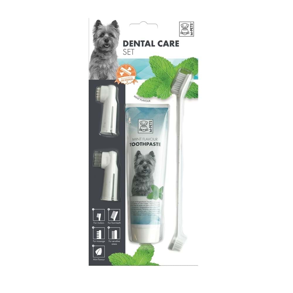 10110799 M-PETS KÖPEKLER İÇİN NANELİ DİŞ MACUNU+FIRÇA SETİ