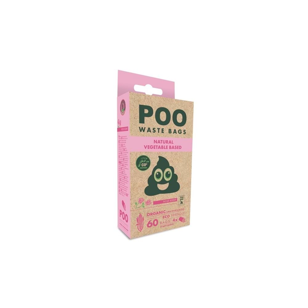 10169999 M-PETS POO DIŞKI POŞETİ 15 YAPRAK GÜL KOKULU 4LÜ PAKET