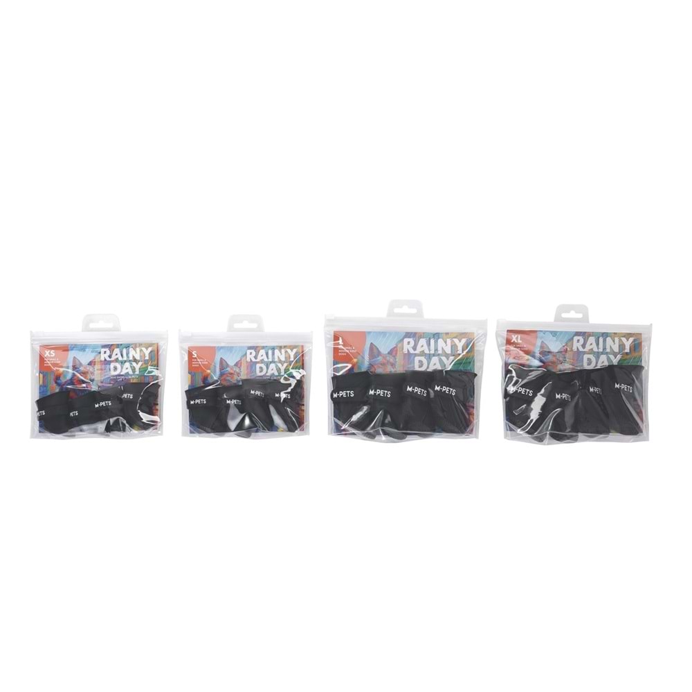 10374608 M-PETS RAINY DAY KÖPEKLER İÇİN AYAKKABI (XS) BLACK