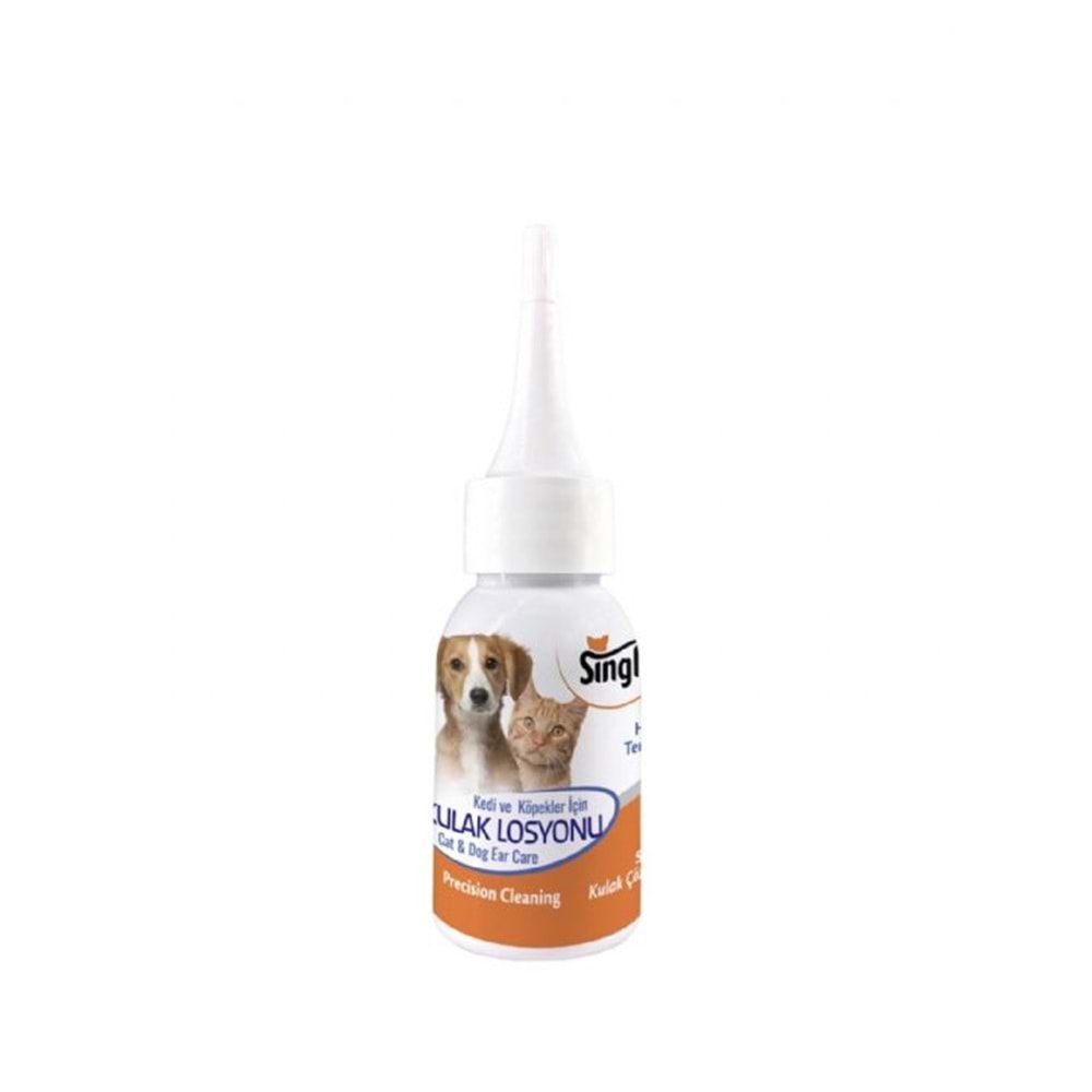 Single Kedi Köpek Kulak Temizleme Losyonu 50Ml