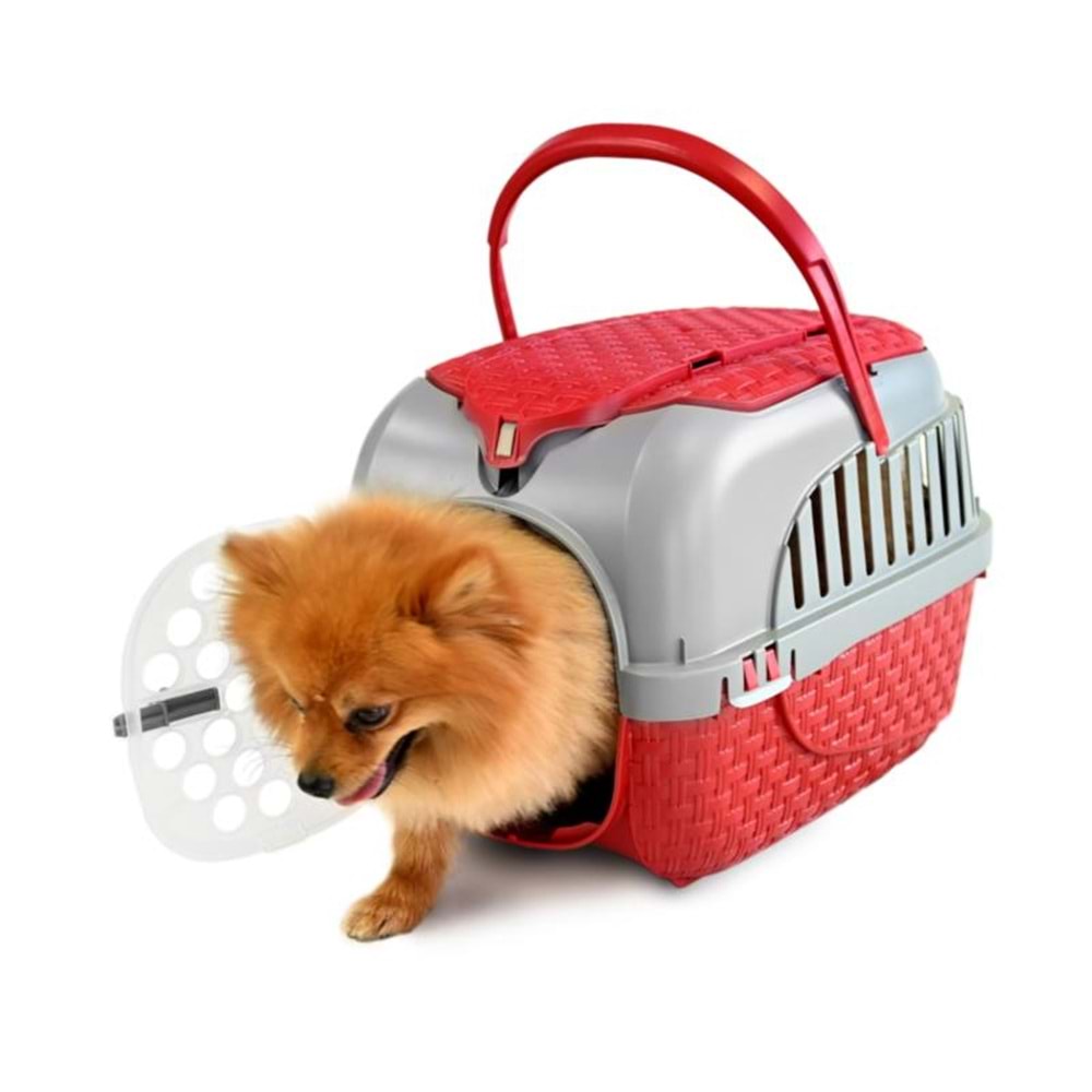 Bama Kedi Ve Köpekler İçin Transporter Bordeaux Bordo Renk 59X38X37 Cm