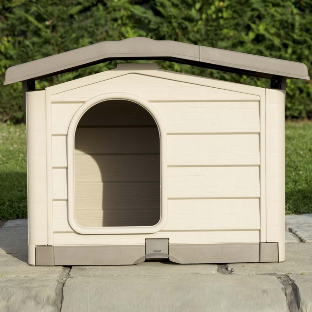Bama Bungalow Köpek Kulübesi M Bej 89X75X62 Cm