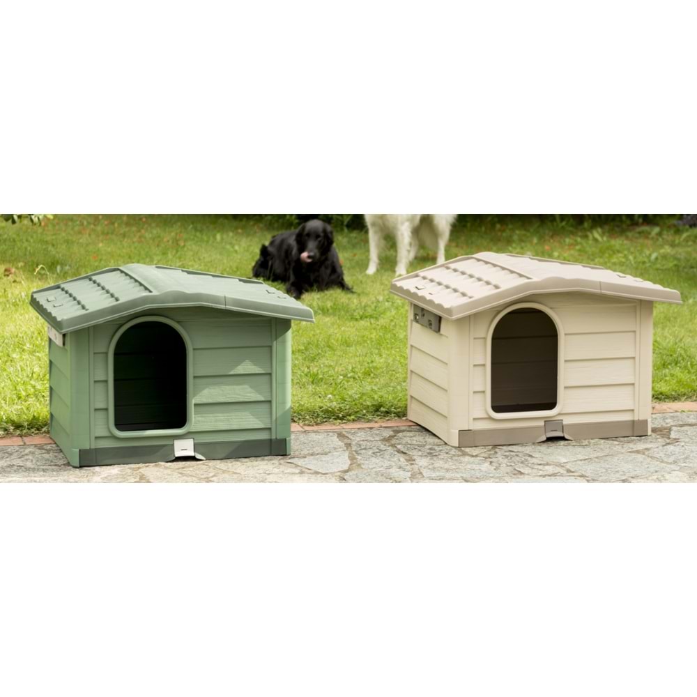Bama Bungalow Köpek Kulübesi M Bej 89X75X62 Cm