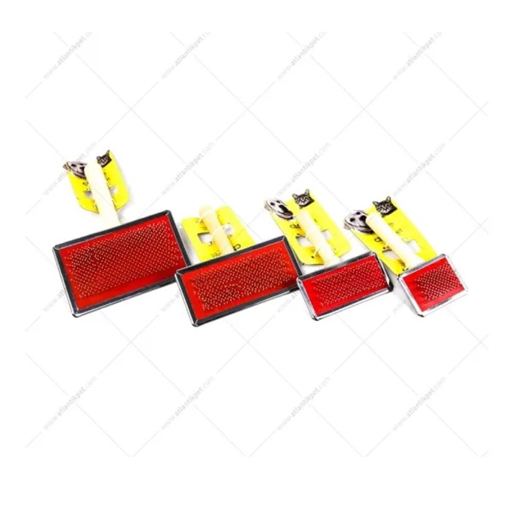 21-1-50 CADOPET AHŞAP SAPLI METAL TARAK (XL) (12*7,5 CM)