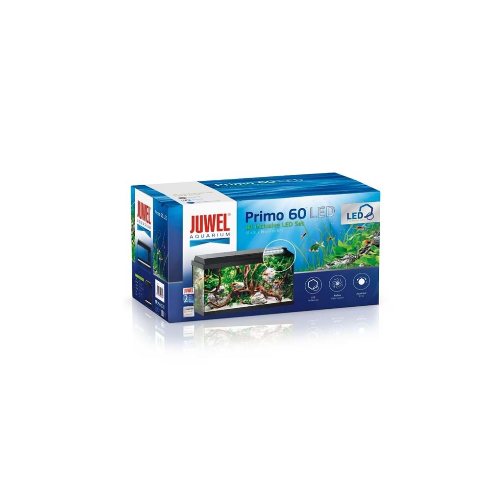 Juwel Akvaryum Komple Set Primo 60 2.0 Siyah 61X31X37 Cm 57L (TEK RENK) Mobilyasız