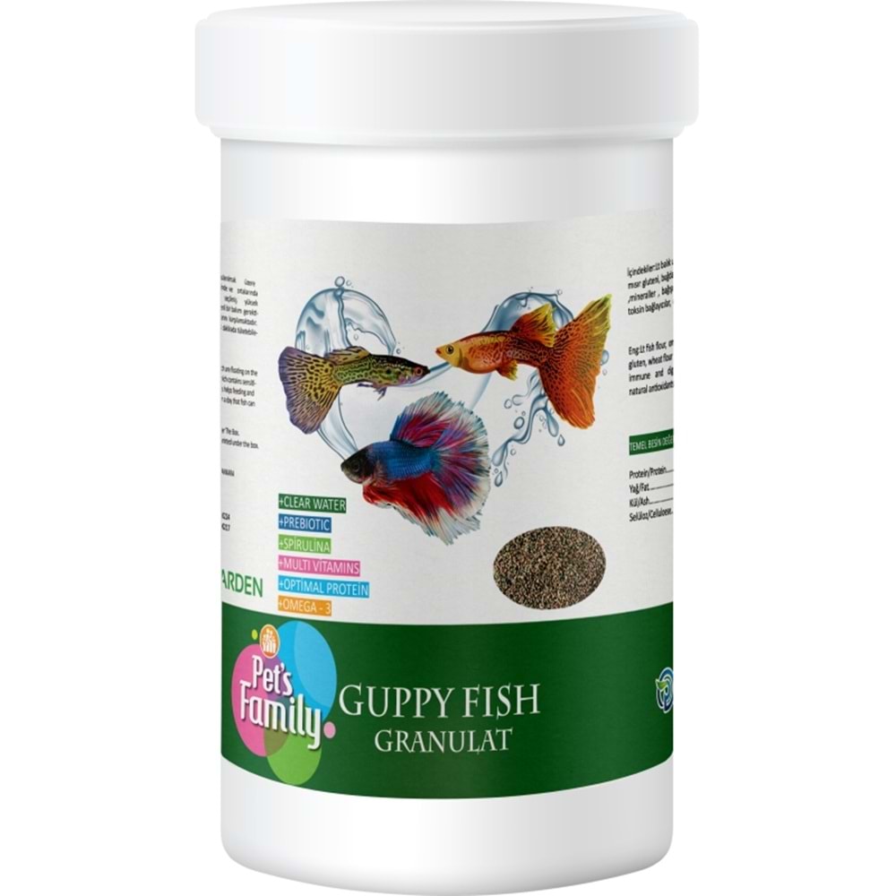 Pets Family Guppy Fısh Granulat 100Ml/50G