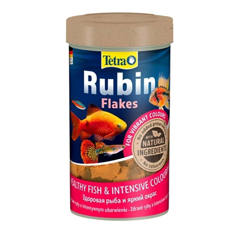 Tetra Rubin Flakes Renklendirici Tropikal Pul Balık Yemi - 1Lt