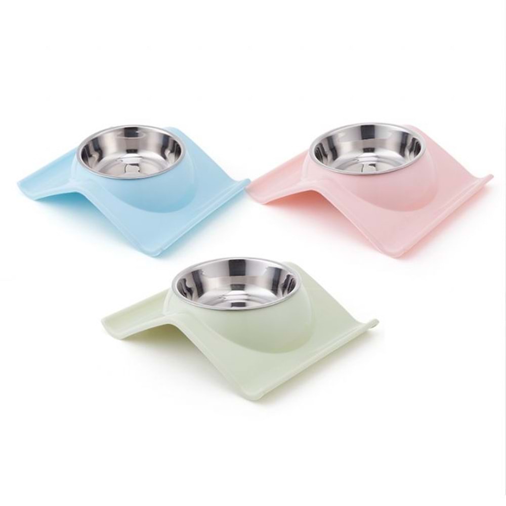 Nunbell Melamin Çelik Mama Kabı Tekli
