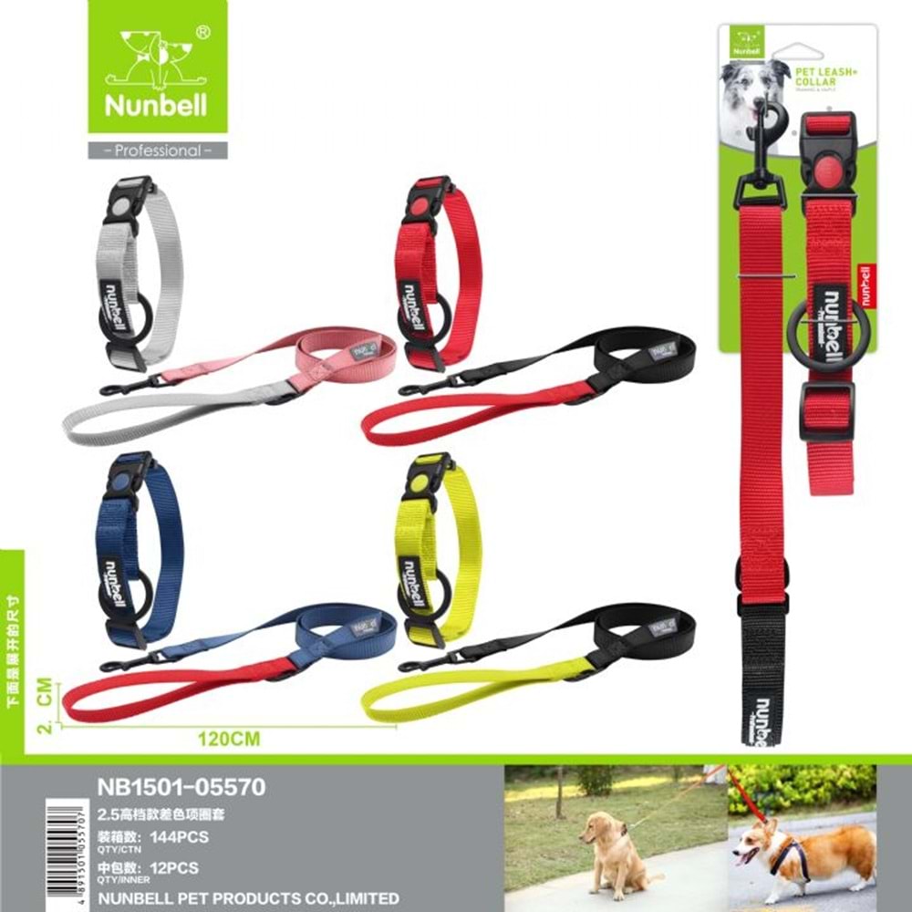 Nunbell Köpek Boyun Tasması+ Uzatma 2Cm-120Cm