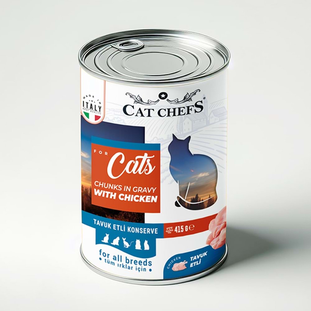 Cat Chefs Tavuk Etli Konserve 415 Gr.(24lü)