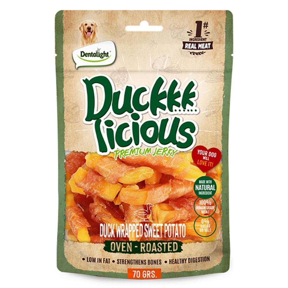 Dntlght Dog Duck Licious WrappdSwetPotat70G(Tekli)