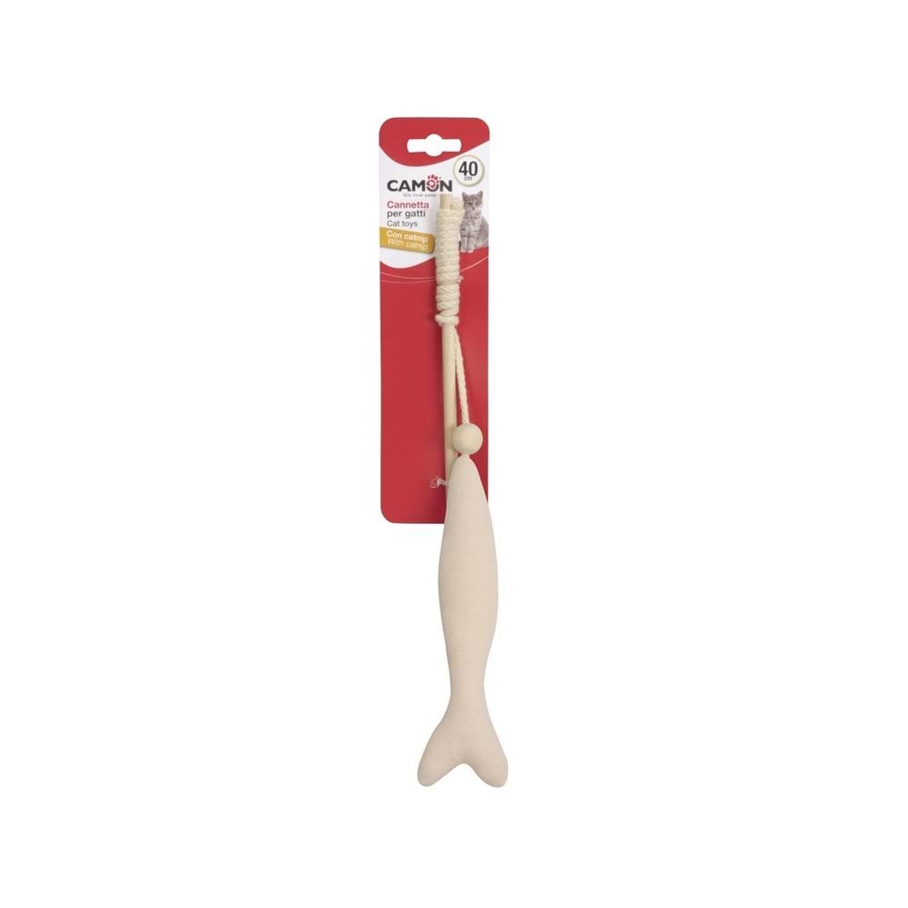 Camon Pamuk Ve Polyester Balıklı Ahşap Olta(40Cm)