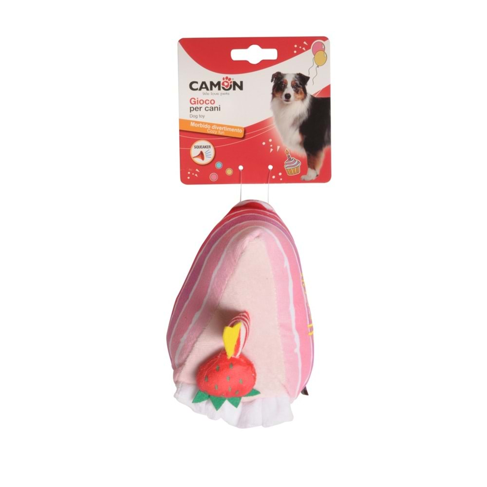 Gıoco Cane İn Poliestere C/Squeaker, Fetta Di Torta, Approx. 25Cm