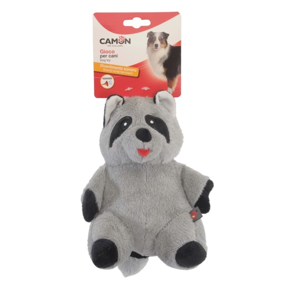 Dog Toy - Polyester Raccoon And Gorilla W/Squeaker, Approx. 23Cm