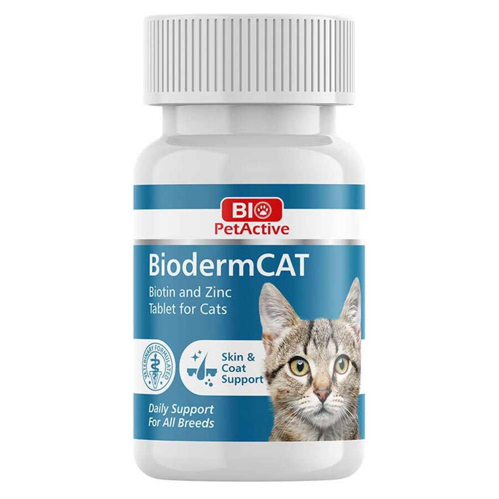 Biodermcat 0,3 100 Tablet (Kedi·ler I·çi·n Çi·nko Ve Bi·oti·n Tablet) 30 Gr