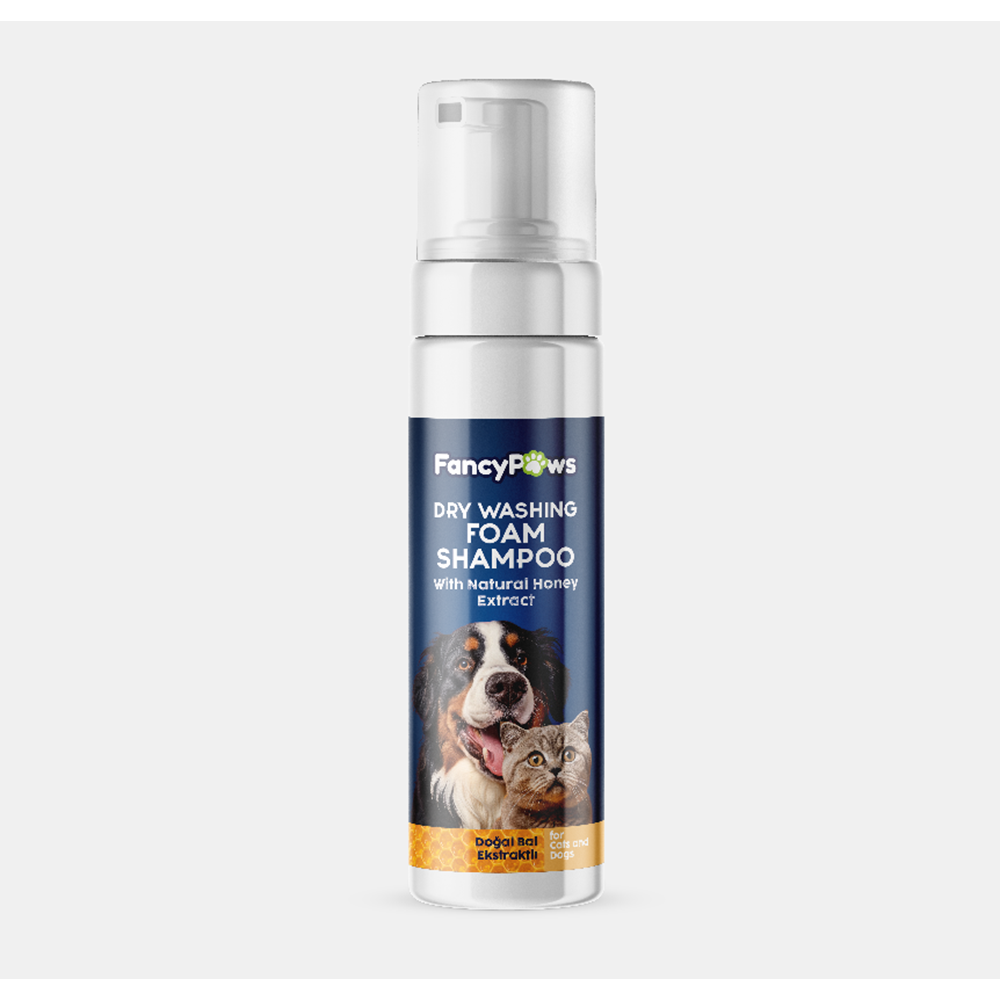 Fancy Paws Dry Washing Foam Shampoo Bal Özlü 200Ml