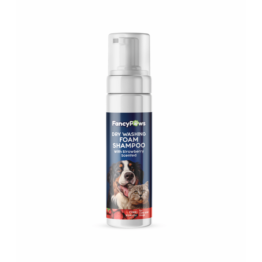 Fancy Paws Dry Washing Foam Shampoo Çilek Kokulu 200Ml