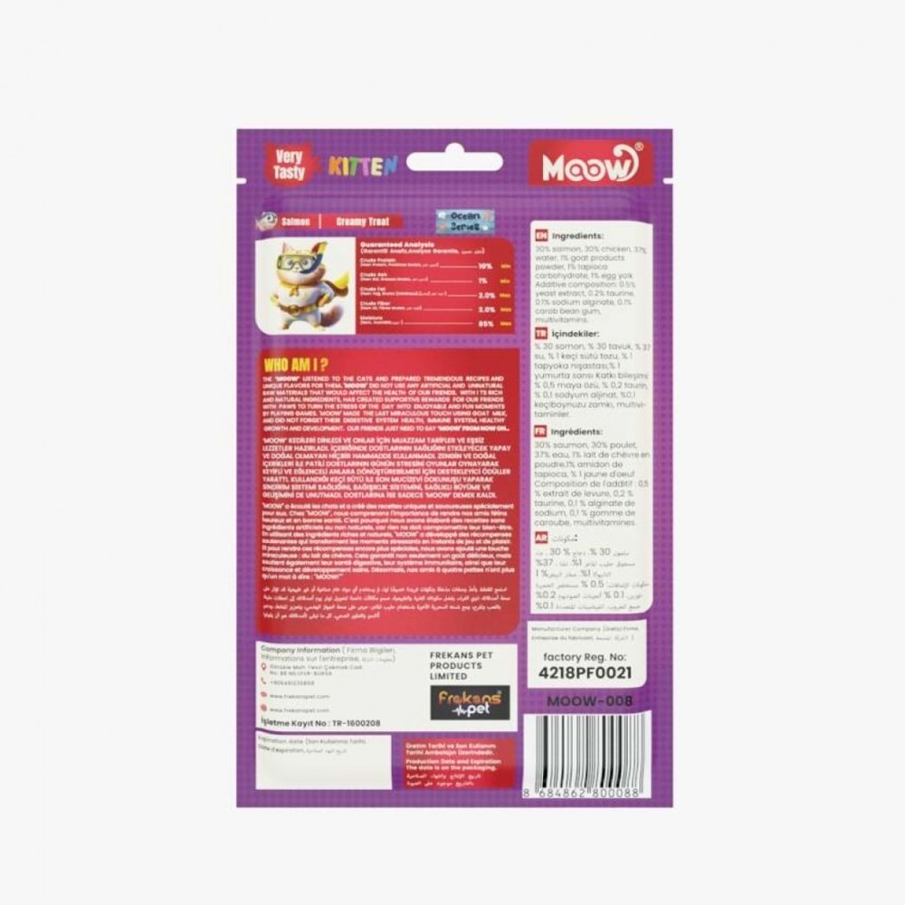 Moow Somonlu Keçı Sütlü 12Gr X 6 12 Lı Yavru Kedı Krema Ödülü
