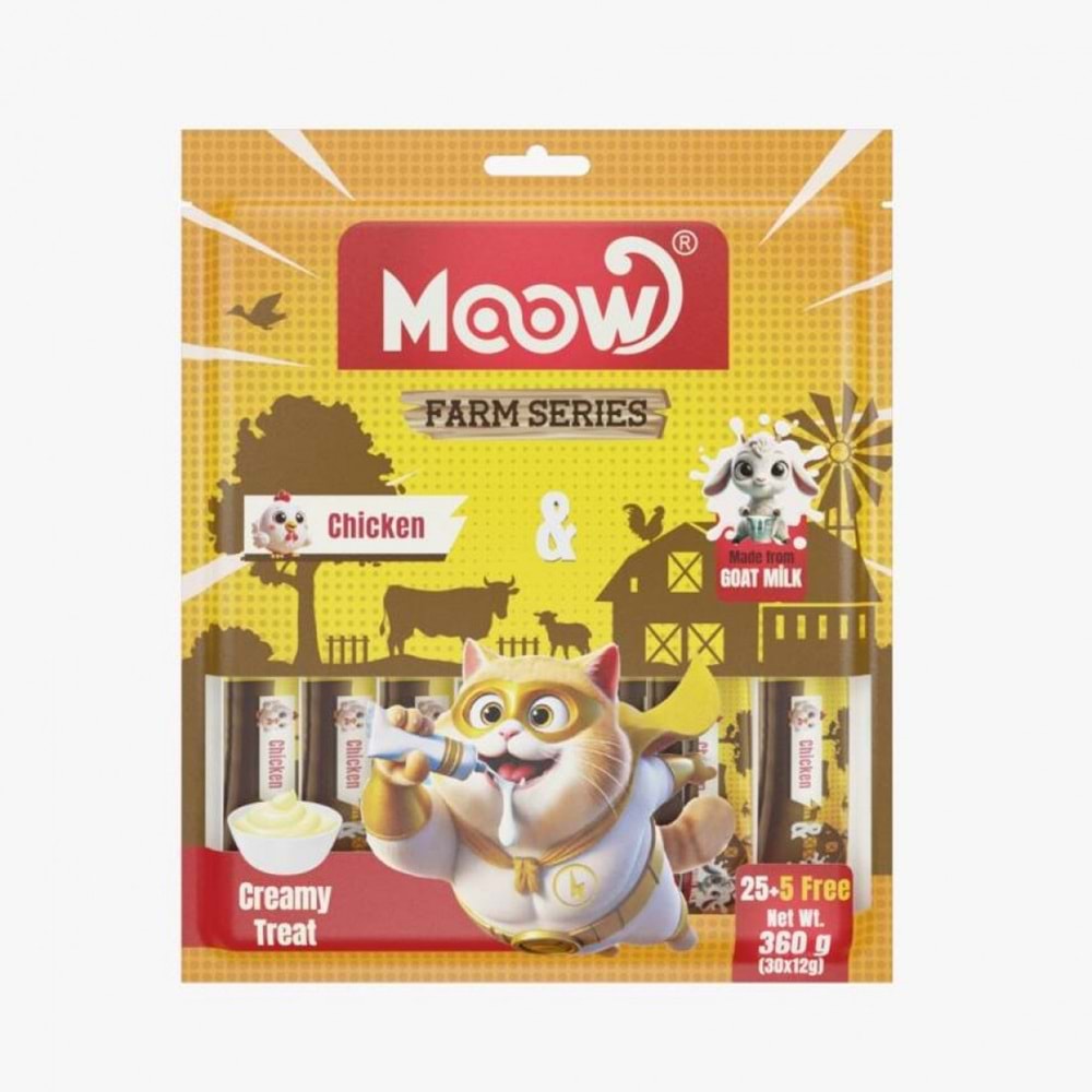 Moow Tavuklu Keçı Sütlü 12Gr X 30'Lu Kedı Krema Ödülü