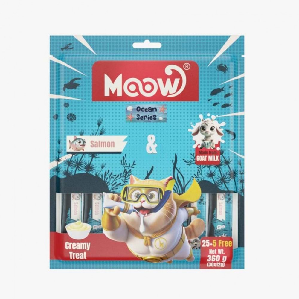 Moow Somonlu Keçı Sütlü 12Gr X 30'Lu Kedı Krema Ödülü