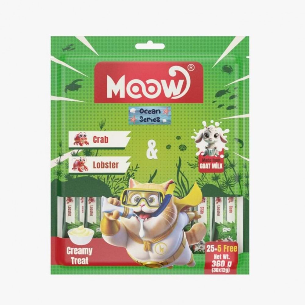 Moow Yengeçlı&Istakozlu Keçı Sütlü 12Gr X 30'Lu Kedı Krema Ödülü