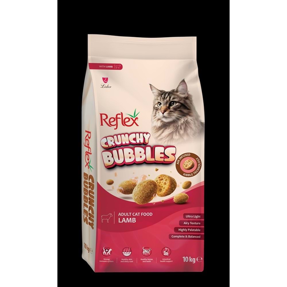 REFLEX CRUNCHY BUBBLES KUZU ETLİ YETİŞKİN KEDİ MAMASI 10 KG