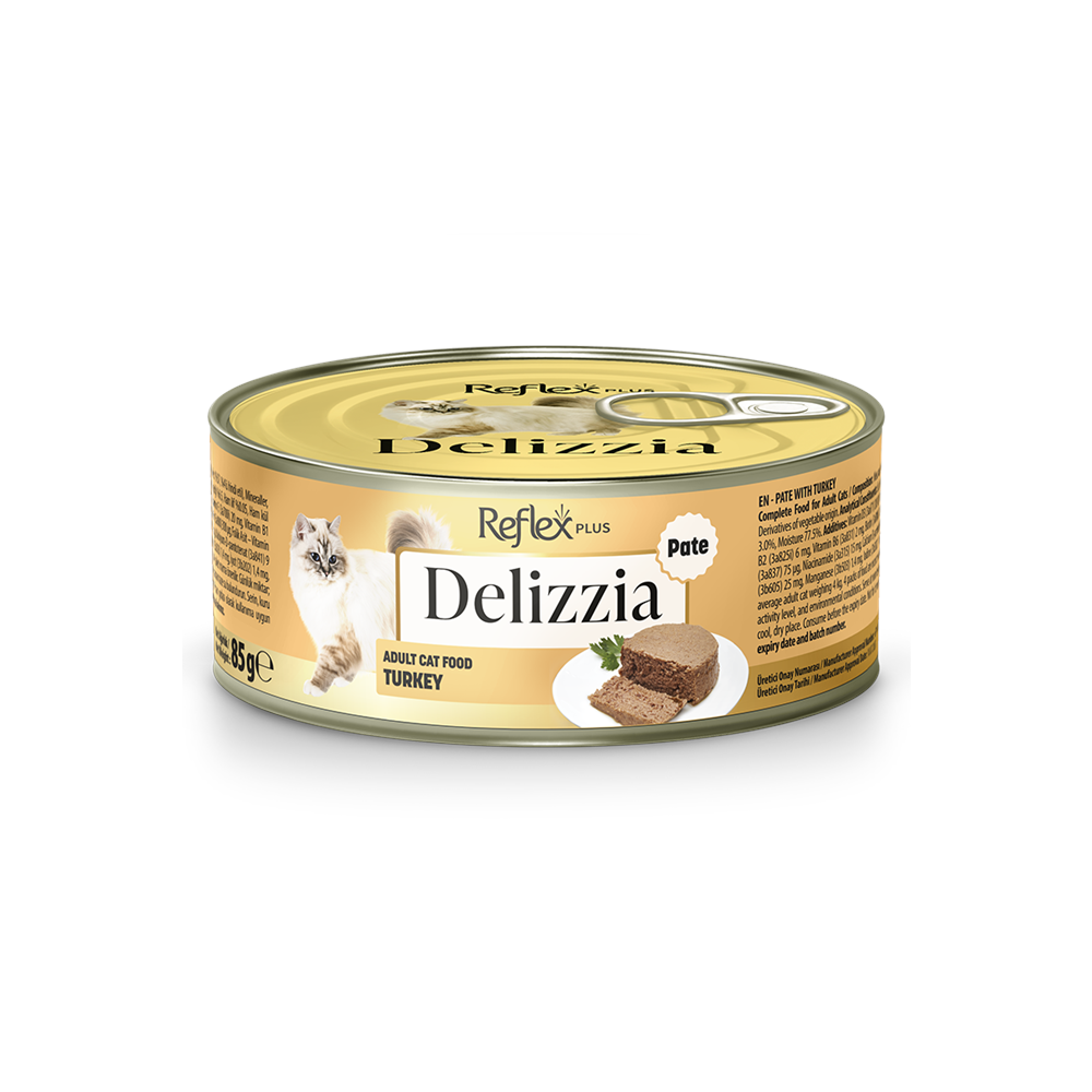Reflex Plus Delızzıa Kıyılmış Hindi Etli Yetişkin Kedi Maması 85 G