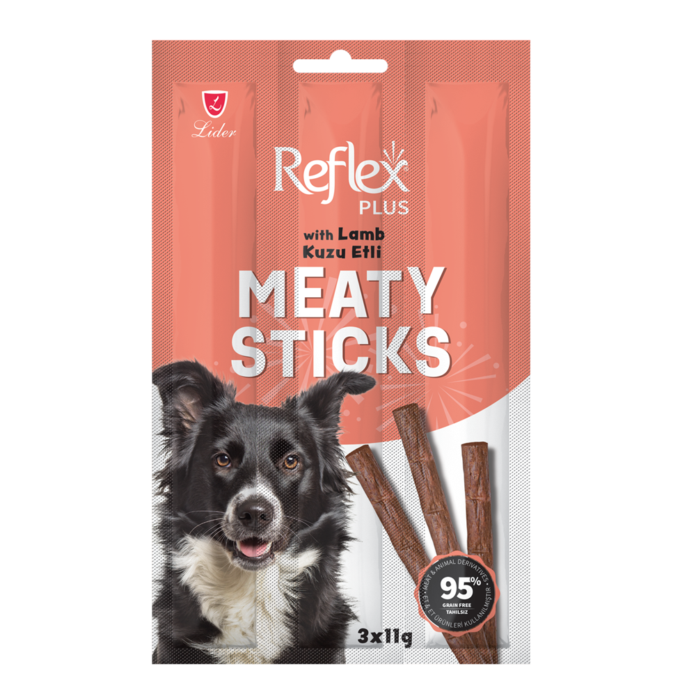 Reflex Plus Kuzu Etli Çubuk Köpek Ödül Maması 33 G