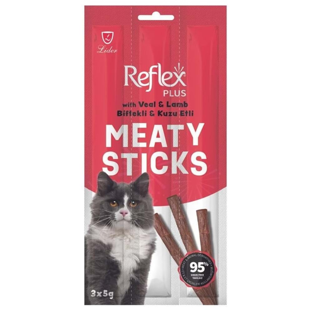 Reflex Plus Biftekli Ve Kuzu Çubuk Etli Yetişkin Kedi Ödül Maması 15 G