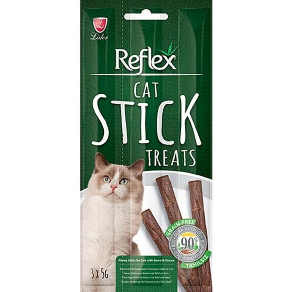 Reflex Plus Av Hayvanı Ve Kaz Etli Çubuk Yetişkin Kedi Ödül Maması 15 G