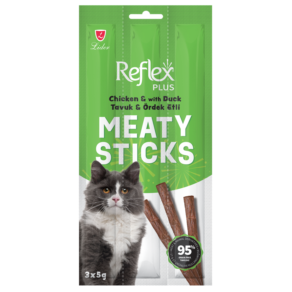 Reflex Plus Tavuklu Ve Ördek Etli Çubuk Yetişkin Kedi Ödül Maması 15 G