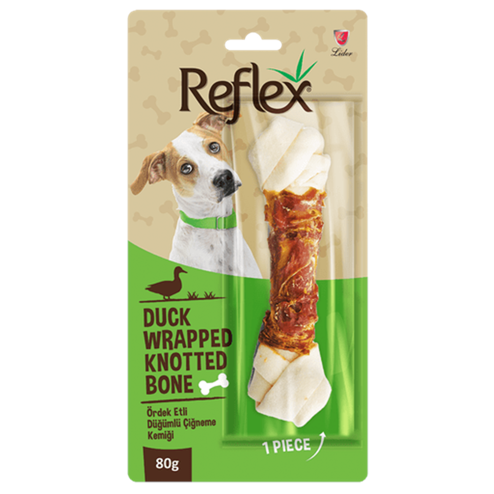 Reflex Ördek Etli Düğümlü Çiğneme Kemiği 1'Li 80 G