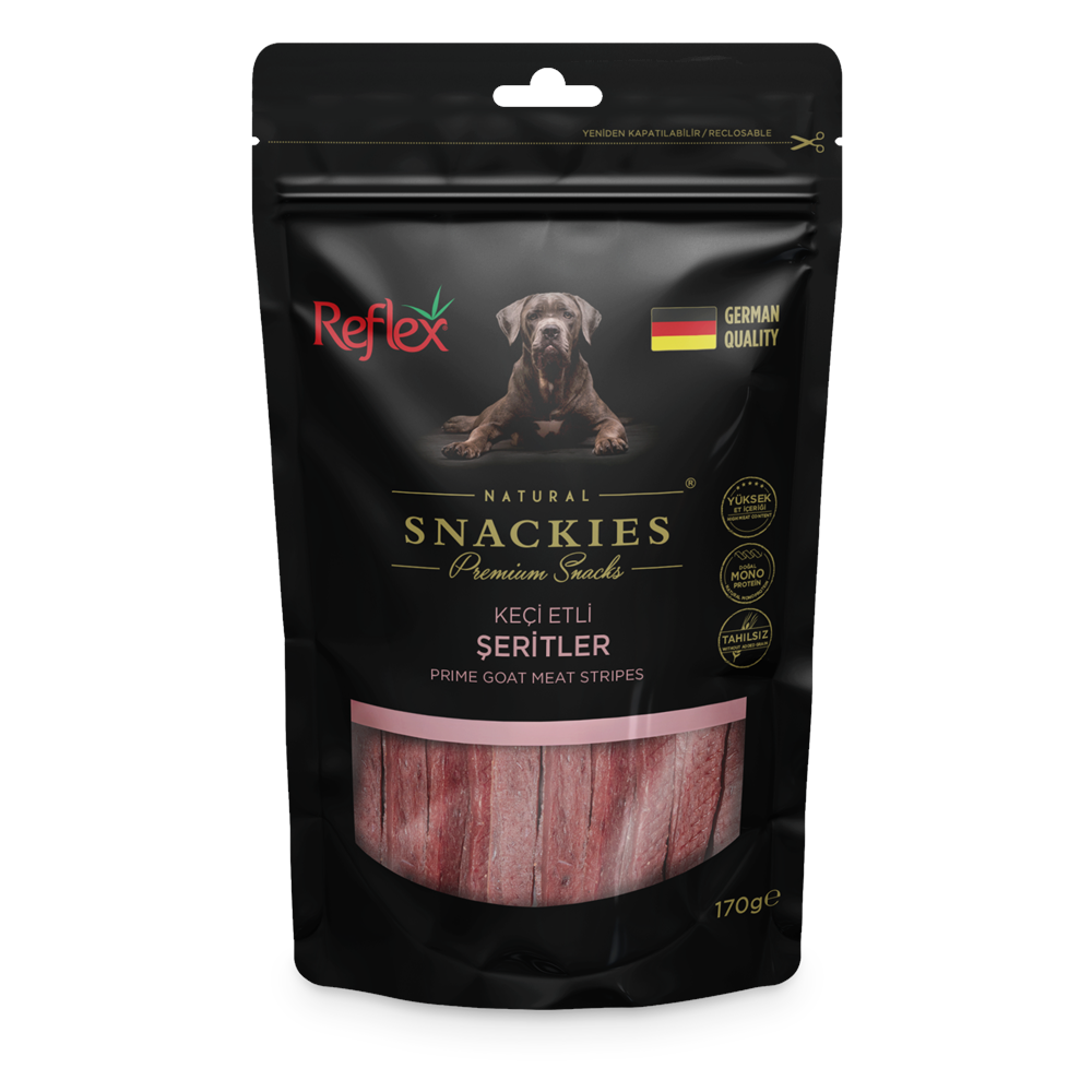 Reflex Plus Keçi Etli Şeritler Köpek Ödül Maması 170 G