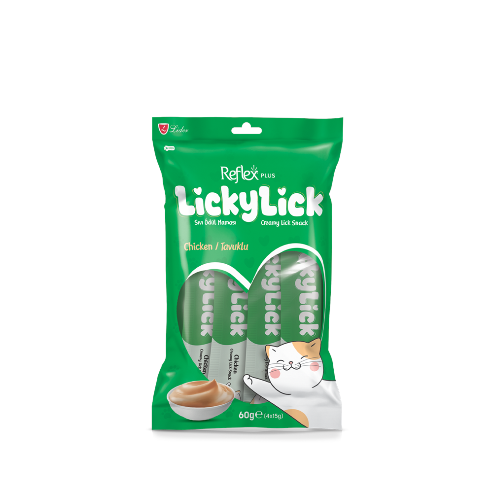 REFLEX PLUS LICKYLICK TAVUKLU SIVI ÖDÜL MAMASI 4lü