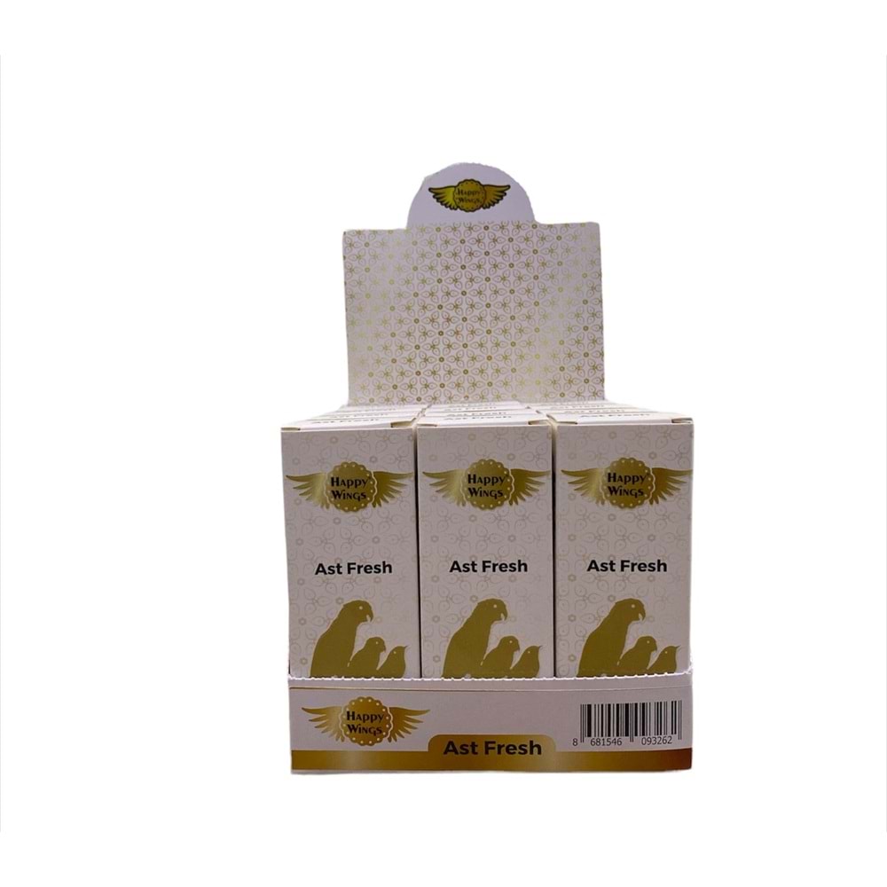 Happy Wings 30 Cc Bird Ast Fresh Cam Şişe (12) (Kuş Astım İçin Premiks)
