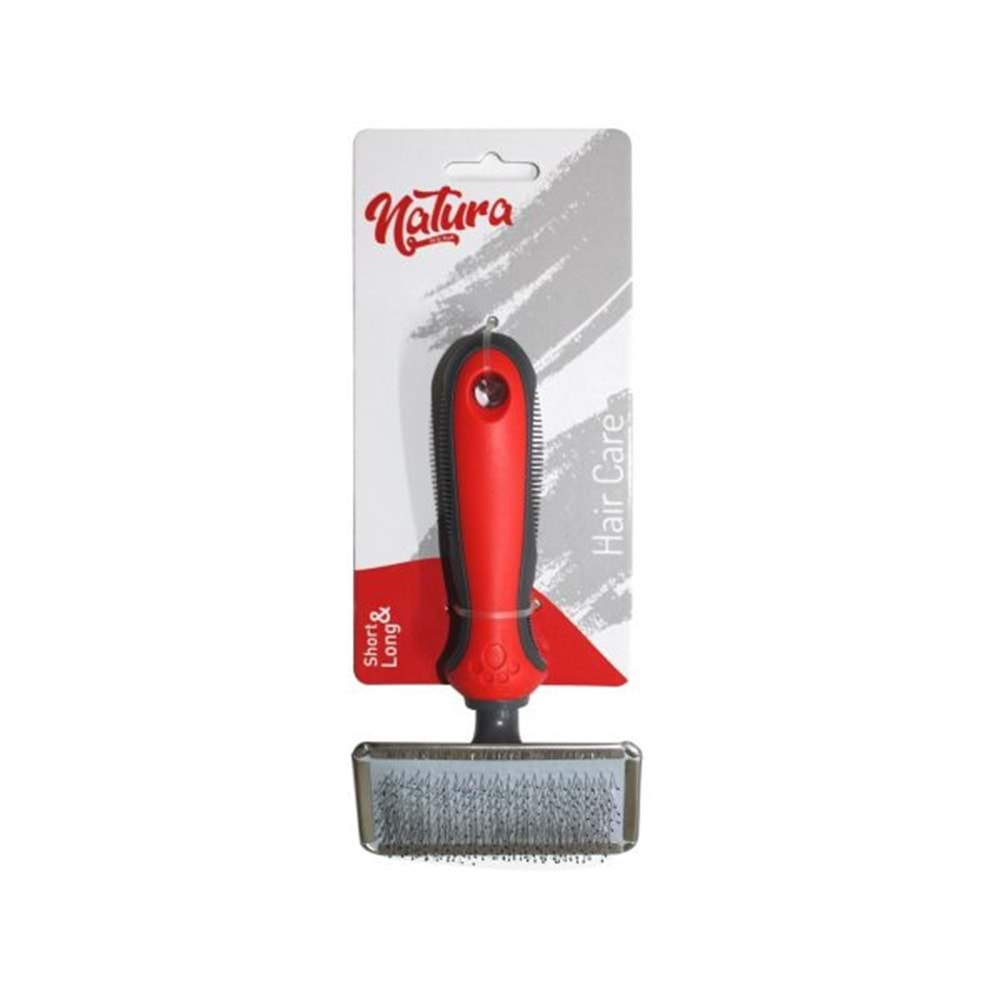 Natura Kedi Köpek İnce Uç Toplu Metal Çer. Fırça Mk9503 Small