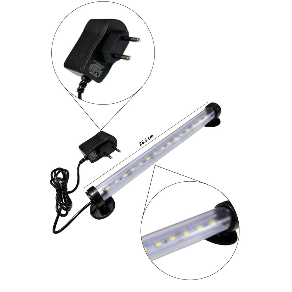 ATLANTİK LED LAMBA - 30 CM BEYAZ