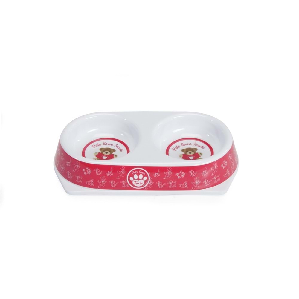 Camon Pet Love Trudi Melamin İkili Mama Su Kabı 2X180 Ml
