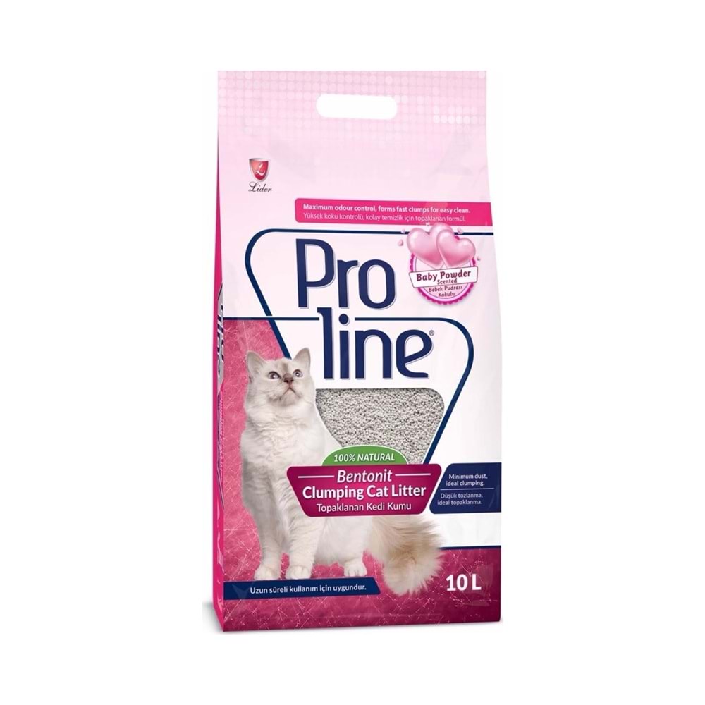 Prolıne Bebek Pudrası Kokulu Bentonit Kedi Kumu 10 L