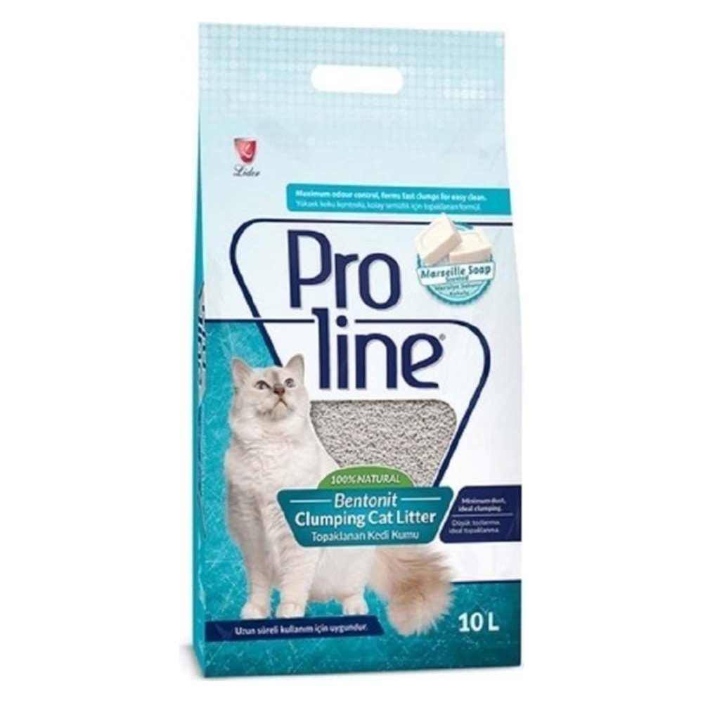 Prolıne Marsilya Sabunu Kokulu Bentonit Kedi Kumu 10 L