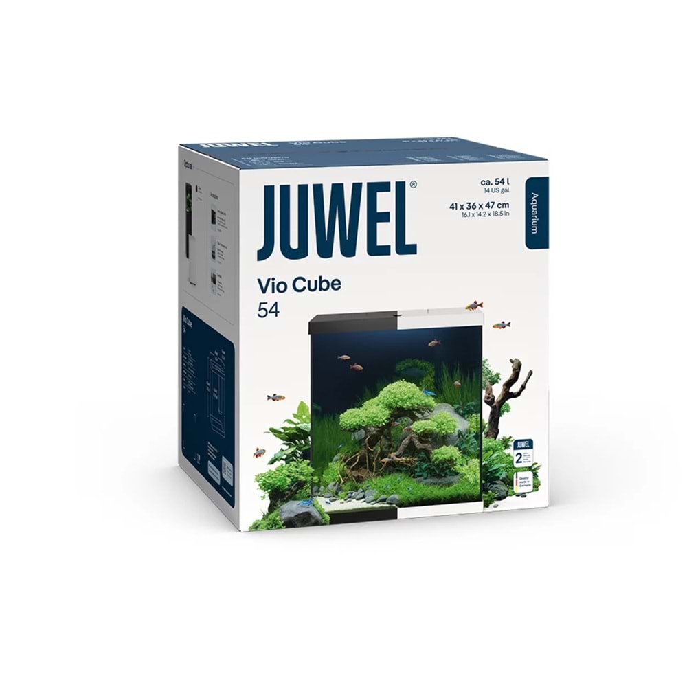Juwel Aquarium VİO KÜP 54 Siyah 41 x 36 x 47h cm mobilyasız