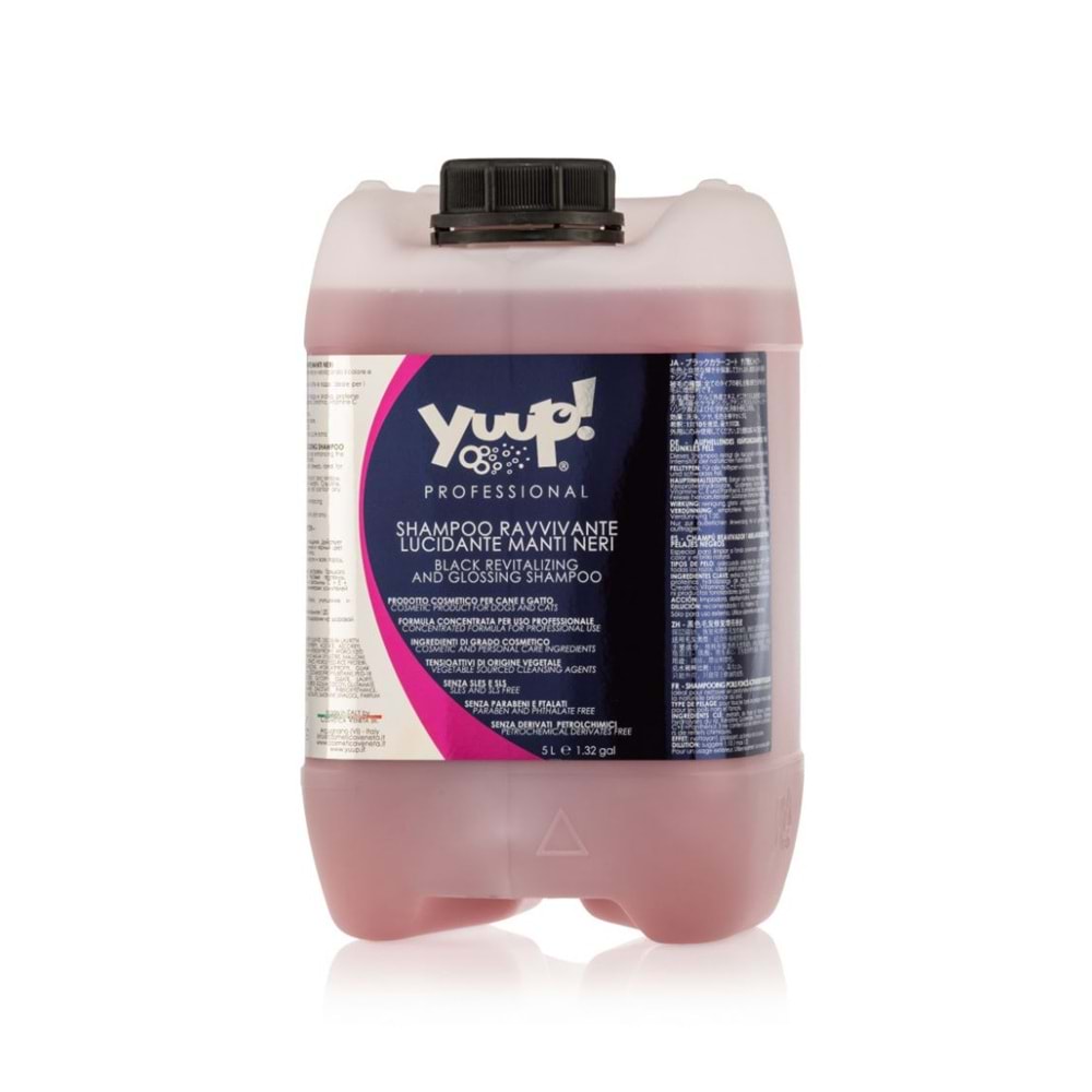 Yuup! Siyah Ve Koyu Renkli Tüyler İçin Profesyonel Şampuan 5 Litre Bidon