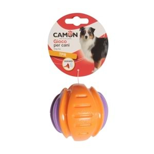 Camon Dog Toy - Two-Tone Tpr Ball W/Squeaker, Diam. 7.6Cm