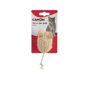 Camon İp Kuyruklu Fare Şekilli Kedi Oyuncağı ,20Cm