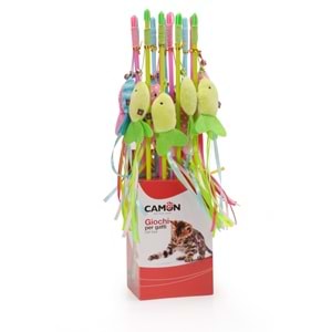 Camon Kedi Oyuncağı Zilli Balıklı Olta, 48Cm
