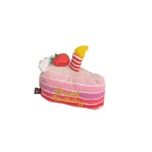 Gıoco Cane İn Poliestere C/Squeaker, Fetta Di Torta, Approx. 25Cm