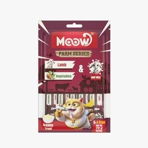 Moow Kuzu Etlı&Sebzelı Keçı Sütlü 12Gr X 6 12 Lı Kedı Krema Ödülü