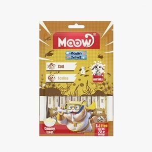 Moow Morına Balıklı Keçı Sütlü 12Gr X 6 12 Lı Kedı Krema Ödülü