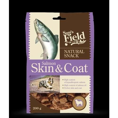 Sam´s Field Natural Snack Salmon Skin & Coat 200 g
